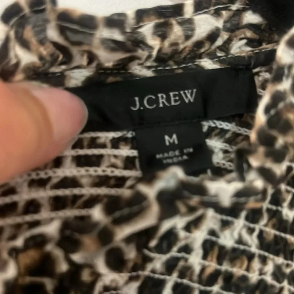 J. Crew Cheetah Print Blouse size Medium​